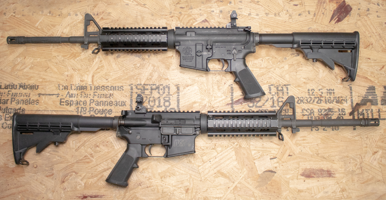 SMITH AND WESSON M&P-15 5.56mm Police Trade-In Rifle with Telescoping Stock (Magazine Not Included)